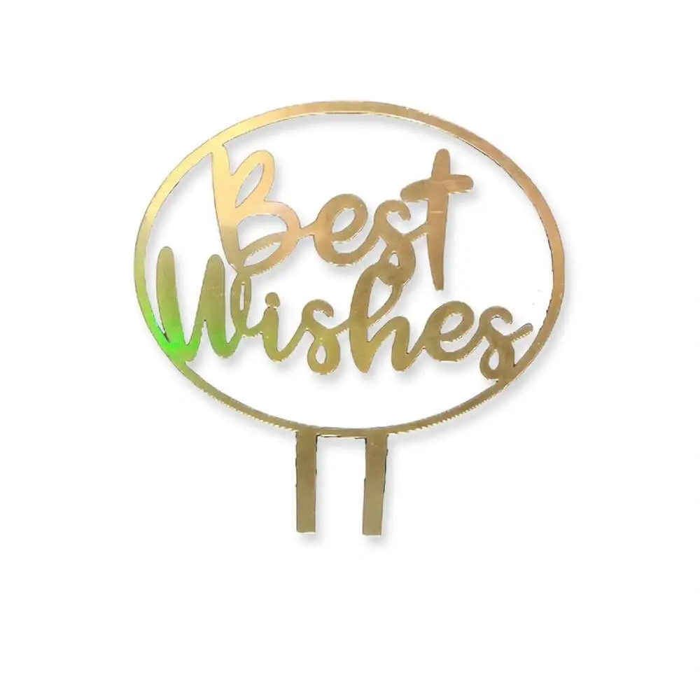 Best Wishes Acrylic Cake Topper
